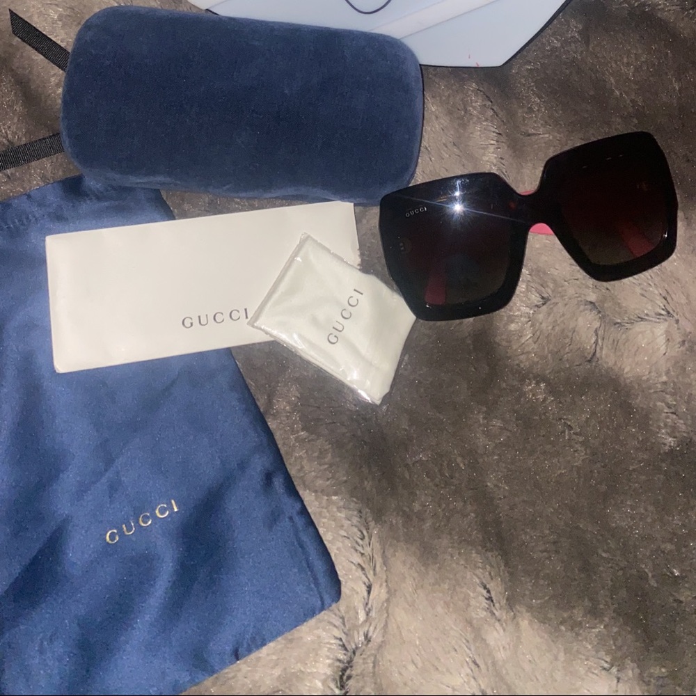 Oversized Gucci sunglasses